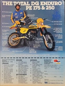 1979 DG Enduro Motorcycle Accessories Print Ad Suzuki PE175 - Picture 1 of 1