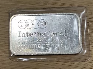 International Gold & Silver Company Inc (IGS CO) 1oz Silver Bar (Rare) - Picture 1 of 2