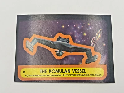 Vintage Topps 1976 Star Trek Trading Cards 22 The Romulan Vessel Sticker Card - Image 1 of 2