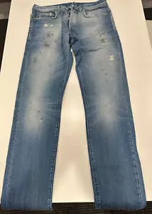 PANTALONES VAQUEROS MANCHADOS HOMBRE CHRISTIAN DIOR HOMME TALLA. 34 CINTURA 37 ENTREPIERNA BOTÓN MOSCA - Imagen 1 de 10