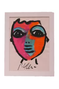 Peter Keil Abstract Portrait Painting 1970s 16” X 13” - Picture 1 of 6