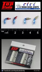 TD23190 - 1/12 - 2.5mm RESIN HOSE JOINTS - Foto 1 di 1