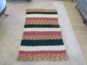 HAUSGEMACHTES GEHÄKELTES AFGHANISCHES BLANTETT MEHRFARBIG 66 ZOLL X 39 ZOLL - Bild 1 von 7