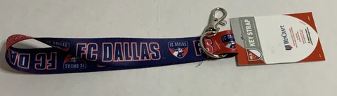 MLS FC Dallas Lanyard Key Strap For Wrist Wincraft Soccer Sports Futbol Keychain Cover