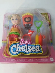 Barbie Chelsea Club With Burger Costume And Pet Doll Set  - Picture 1 of 3
