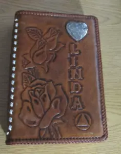 Alcoholics Anonymous, 3rd Edition with leather book cover, Linda King - Picture 1 of 10