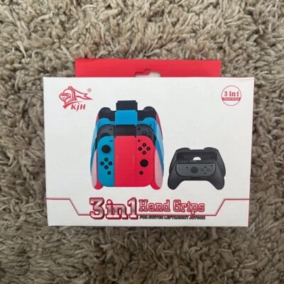 Nintendo 3 In1 Switch Hand Grips JoyCon Multiplayer Gaming Controller - Image 1 of 2