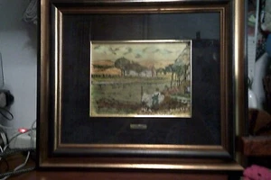 Gemälde mit 800er Silberfolie und Gold 44x50 cm von Saverio Melpignano lesen. - Bild 1 von 9
