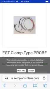 CFI EGT sensor clamp 1700 F - Bild 1 von 4