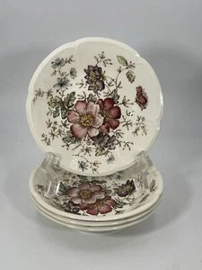 Vintage Windsor Ware Johnson Bros Windsor Blumen Kirsche/Dessert 5" Schüsseln Set 4 - Bild 1 von 4