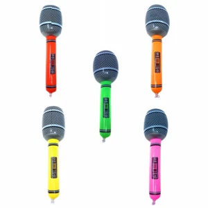 Musical Accessory Prop Inflatable Microphone Disco Fancy Dress Party Microphone - Picture 1 of 6