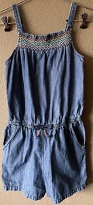 Cat & Jack Trendy Denim Romper W/ Pockets L 10/12 - Picture 1 of 3