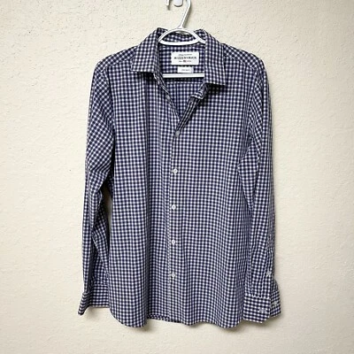 Mizzen + Main Leeward Shirt Mens Size L Trim Fit Plaid Button Up Performance - Image 1 of 4