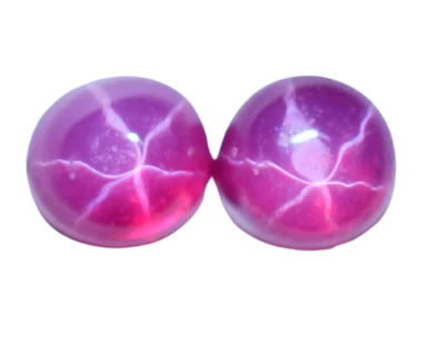 Pair of 1.10 Ct Natural Red Six Rays STAR Ruby Certified Gemstone Cabochon - Image 1 of 4