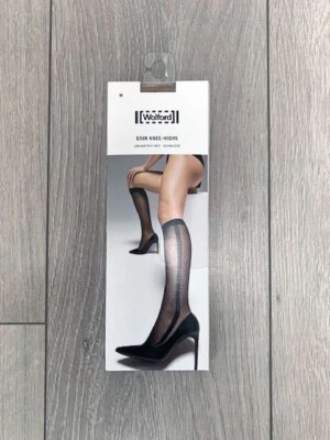 WOLFORD ERIN RED DE PESCA HASTA LA RODILLA SIN COSTURAS MIEL DESNUDA TALLA M RARA Foto 1 de 3