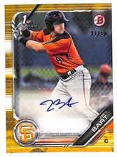 2019 Bowman Prospects Joey Bart 21/50 GOLD auto autograph rookie card Giants