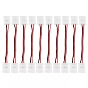 2 Pin 8mm Solderless Strip to Strip Jumper Cable for 3528 2835 LED Lights 10Pcs - Picture 1 of 5