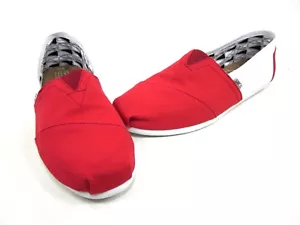 TOMS MEN'S CAMPUS CLASSICS SHOES UNIVERSITY OF ARKANSAS RED/WHITE NEW - Picture 1 of 7