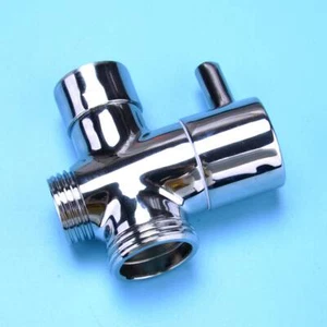 1/2" + 3/4" 3 Way T-adapter For Shower Head Arm Mount Diverter Valve Splitter A8 - Picture 1 of 4