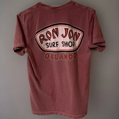 Camiseta Ron Jon Surf Shop Orlando Florida Roja Talla Mediana Clásica Playa Gráficos Foto 1 de 4
