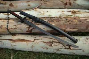 Espada Katana Samurai Japonesa Hoja Negra Hecha a Mano 1095 Acero Alto Carbono Afilada - Imagen 1 de 10