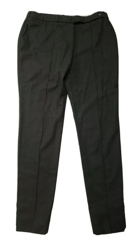 Pantaloni da donna CELINE Skinny Gamba Affusolata Lana Oliva Taglia 38 Euro (4 US) Small