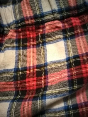 J. Crew 法兰绒睡衣套装象牙色斯图尔特格子拉丝斜纹布尺寸 XXLarge XXL — 第 1/3 张图片