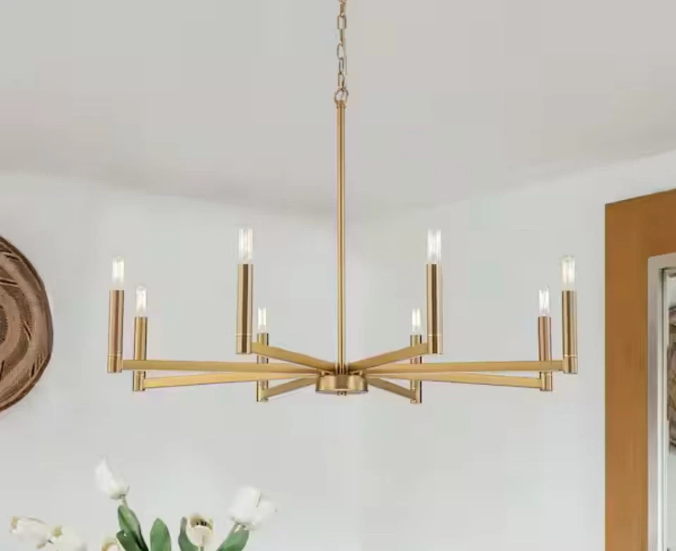 EDISLIVE Galea 8-Light Linear Candle Style Classic Gold Chandelier - Image 1 of 3