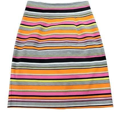 Worthington оранжевый юбка Midi эластичной смелый богемное полоски классический молнии женщин размер 8 - Изображение 1 из 4