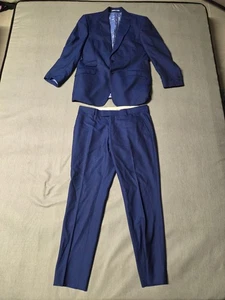 Charles Tyrwhitt Yorkshire Worsted Luxuary Men's Suit Jacket Blue Size 42R Wool - Picture 1 of 12