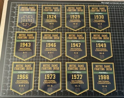 3 SIZES - NOTRE DAME FIGHTING IRISH FOOTBALL CHAMPIONSHIP DECAL BANNERS mancave - Image 1 of 3