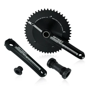 Fixed Gear Bike Crankset 144BCD 165MM Chainwheel and Single Speed Bike Crank - Picture 1 of 9