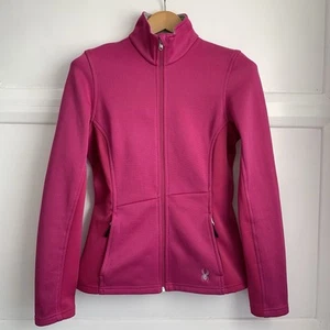 Spyder Endure Full Zip Core Sweater Fleece Women Medium UK 10 12 Pink Mid Weight - Picture 1 of 11