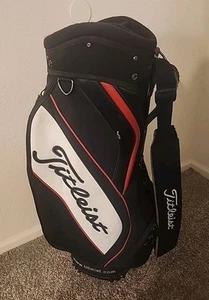 Titleist TPC Scottsdale Carry Cart 6-way Golf Bag Black Red White w/ strap - Picture 1 of 15