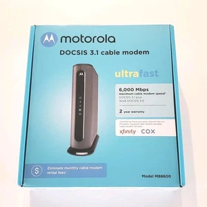 Motorola MB8600 DOCSIS 3.1 Gigabit Cable Modem - Tested, VG++ w/ Ethernet Cord - Bild 1 von 3