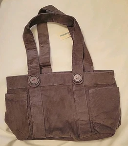 Aeropostale Vintage Y2K Cord Schultertasche Grau Handtasche Flanell Gefüttert Neu mit Etikett Neu - Bild 1 von 11