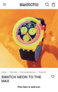Swatch Neon To The Max Multicolor Watch SB06J100 - Picture 1 of 4