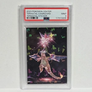 2023 Pokemon Center Terastal Charizard Terastal Sticker Holo Foil PSA 9 - Bild 1 von 1