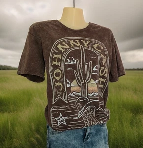 Johnny Cash I’ve Been Everywhere Tour T-Shirt Gr. Large braun Batik 2-seitig - Bild 1 von 10