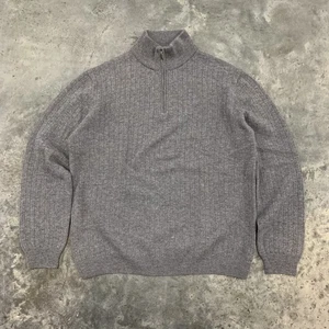 Ermenegildo Zegna Wollpullover XL 54 grau Sweatshirt Kragen Reißverschluss gerippt Herren - Bild 1 von 12