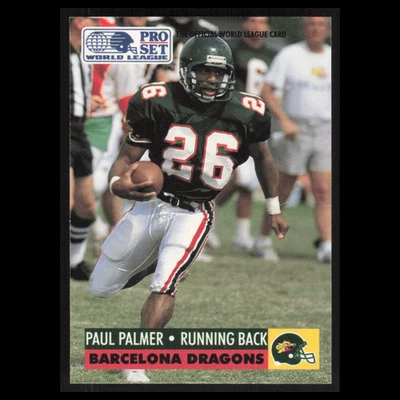 Paul Palmer #38 1991 Pro Set WLAF Barcelona Dragons Football Card NFL NM - Image 1 of 3