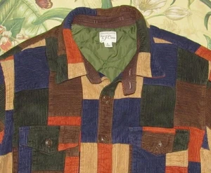 J CREW Patchwork CPO Quilted Lined Shirt Jacket Large - Picture 1 of 4