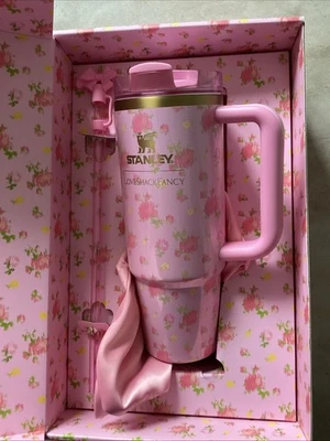 LOVESHACKFANCY X STANLEY Stanley X Love Shack Fancy Flowstate Tumbler Quencher 30oz Ibiza Sunset Pink