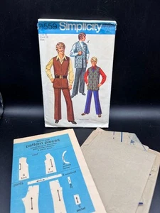 VTG 1969 Simplicity Sewing Pattern 8559 Men's Vest & Pants Size 42 CUT - Picture 1 of 3