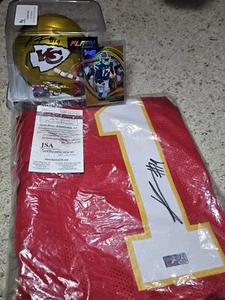Autograph KC.Chiefs Kadarius Tony Jersey,  Mini Helmet And Florida College Card. - Picture 1 of 11