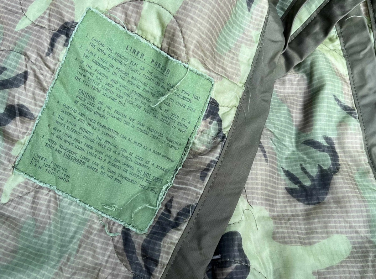 Vietnam Poncho In Original Vietnam War Personal & Field Gear for