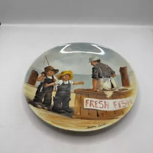 Knowles "Fish Story " Jeanne Down’s "The Friends I Remember" Series Plate #1559 - Picture 1 of 2