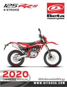 Beta Owners Manual Guide Book 2020 RR 125 LC, 125 RR-S 4 Stroke - Picture 1 of 12