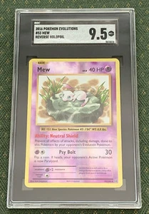 2016 Pokemon Evolutions Reverse Holo Mew graded SGC 9.5 MINT MT+ Holofoil 53/108 - Picture 1 of 5