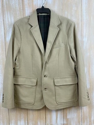 Abrigo Deportivo LL Bean Para Hombre Talla 38 Corto Beige Franela Forrado Blazer Chaqueta Clásico Foto 1 de 4